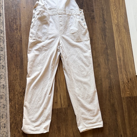 American Eagle Outfitters Cream Denim Overalls - Picture 2 of 4